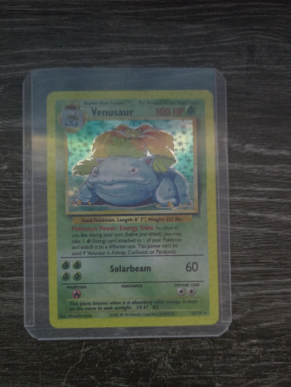 Venusaur Proxy Holographic Pokémon Card - Green